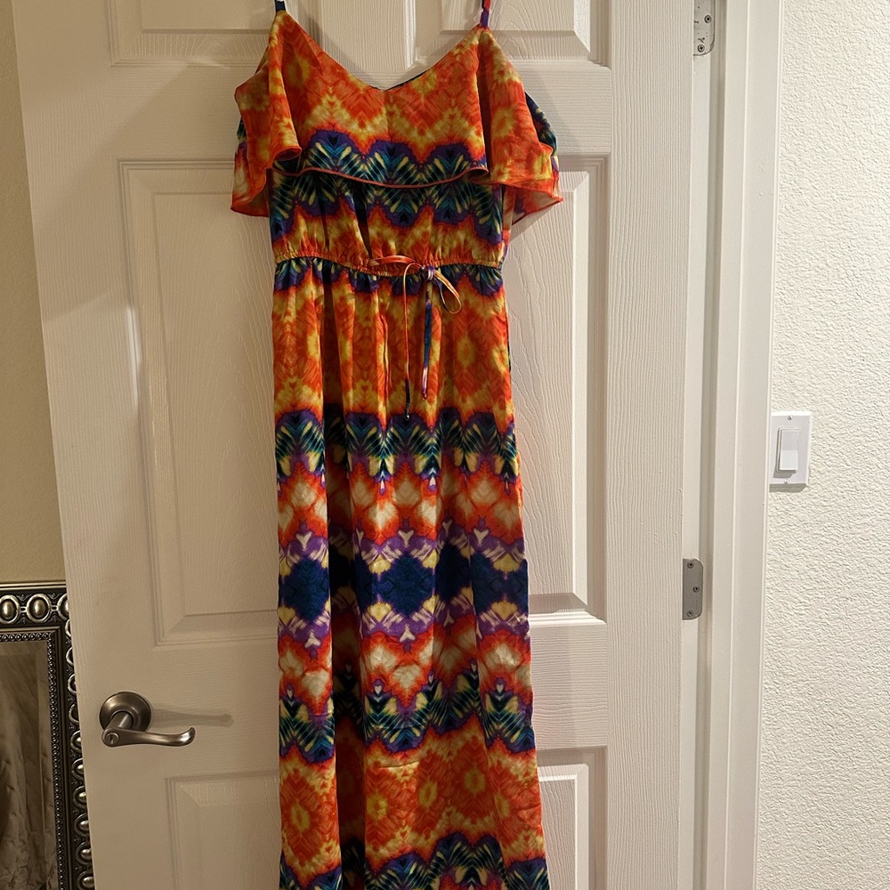 Vibrant Multicolor Maxi Dress